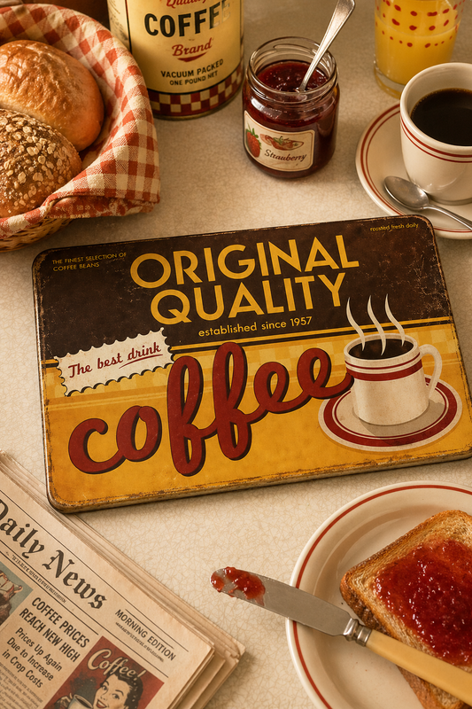 Retro Küchenbrettchen Coffee