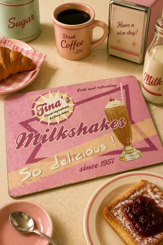 Retro Küchenbrettchen Milkshakes