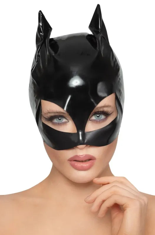 Black Cat Katzenmaske aus Lack