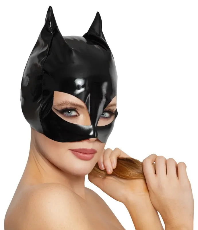 Black Cat Katzenmaske aus Lack