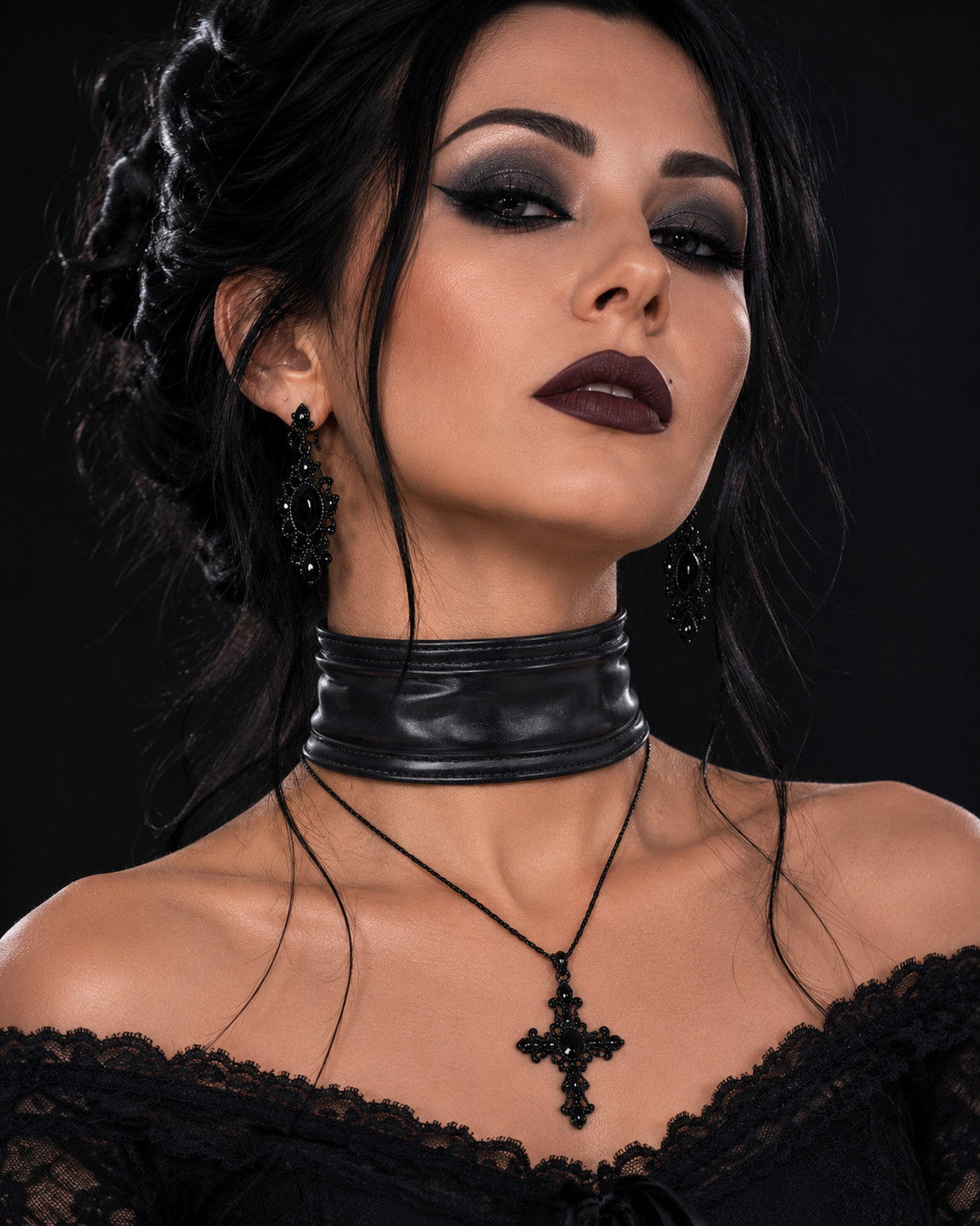 Halsband Wetlook - Gothic Choker