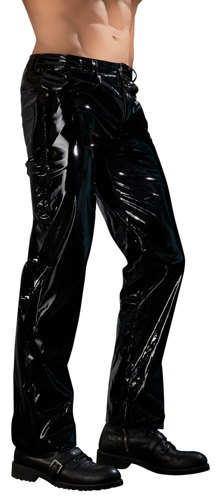 Herren Lackhose gerader Schnitt 5 -Pocket