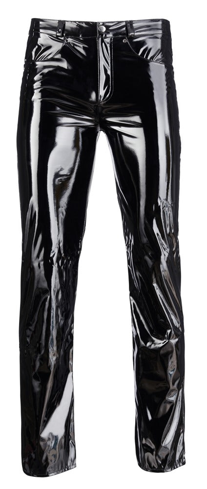 Herren Lackhose gerader Schnitt 5 -Pocket