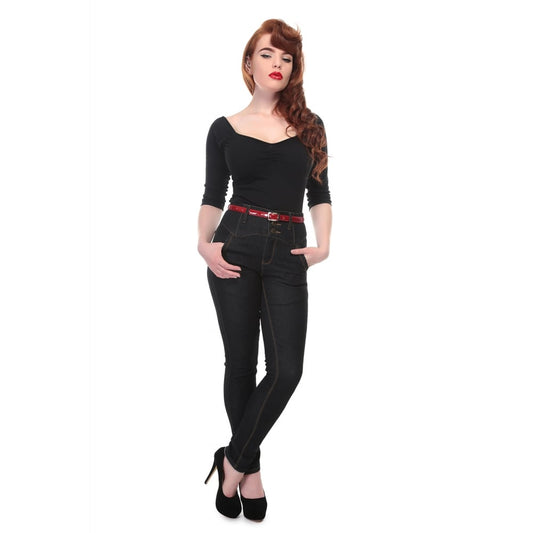 Rebel Kate Highwaist Jeans navy - Plus Size