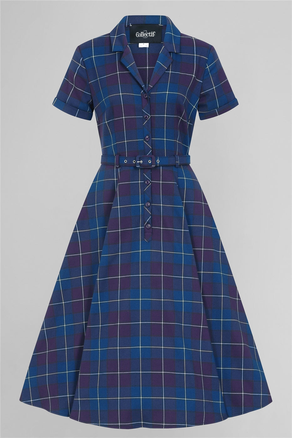 Caterina Mermaid Check Vintage Kleid