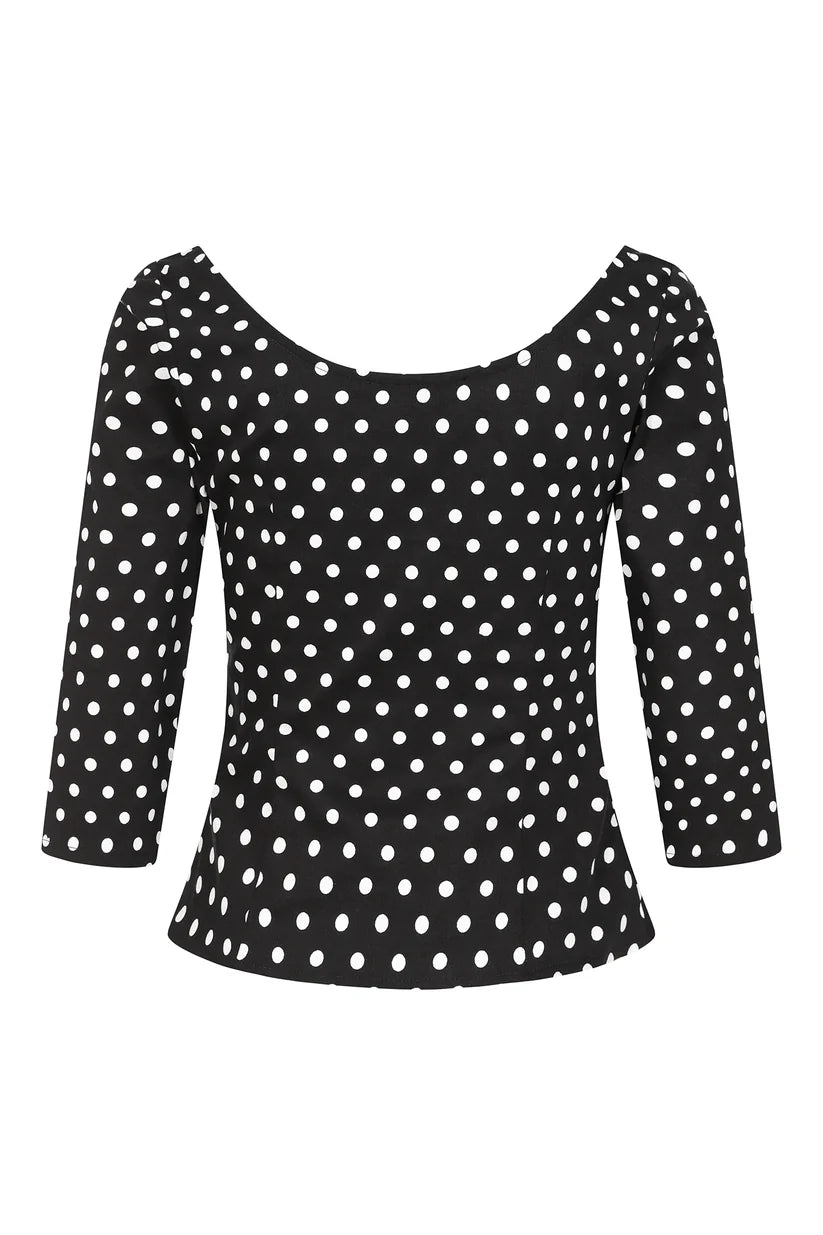 Suzy Polka Top Plus Size