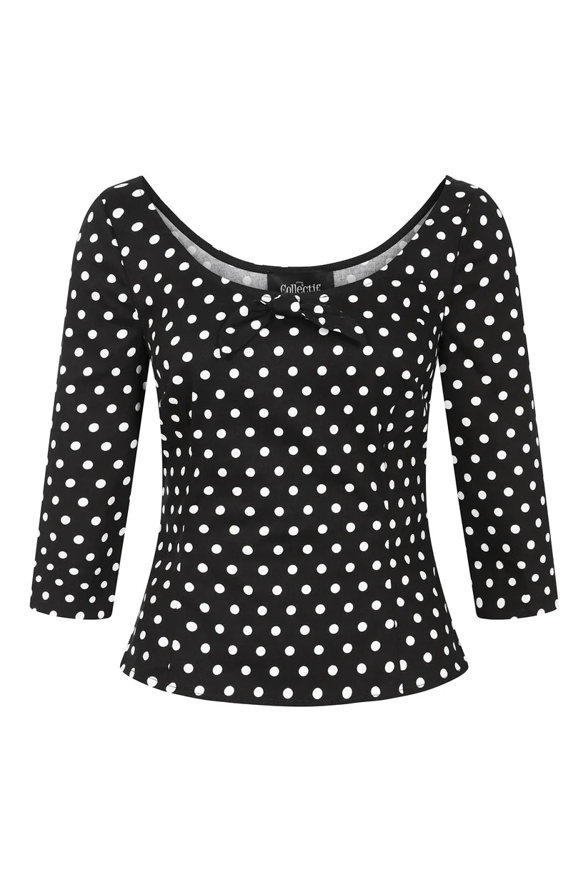 Suzy Polka Top Plus Size