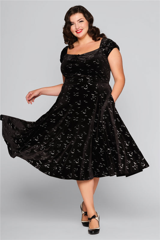 Glitter Bat Dolores Velvet Kleid