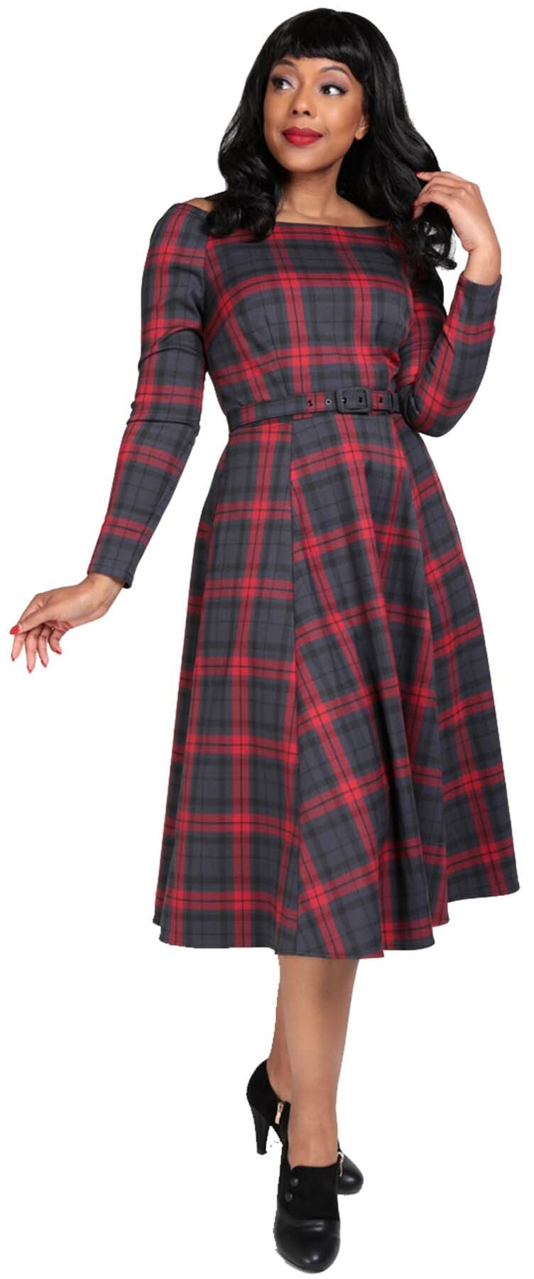 Meg Smokey Check Winter Kleid