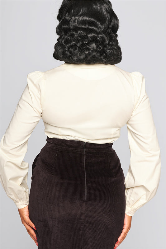 Jerry Retro Bulse in ivory