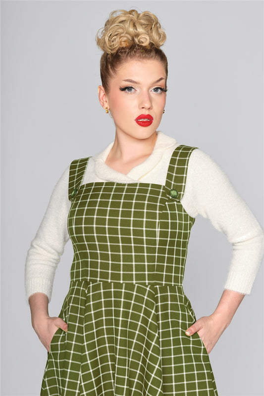 Eloise Acres Kleid grün-kariert