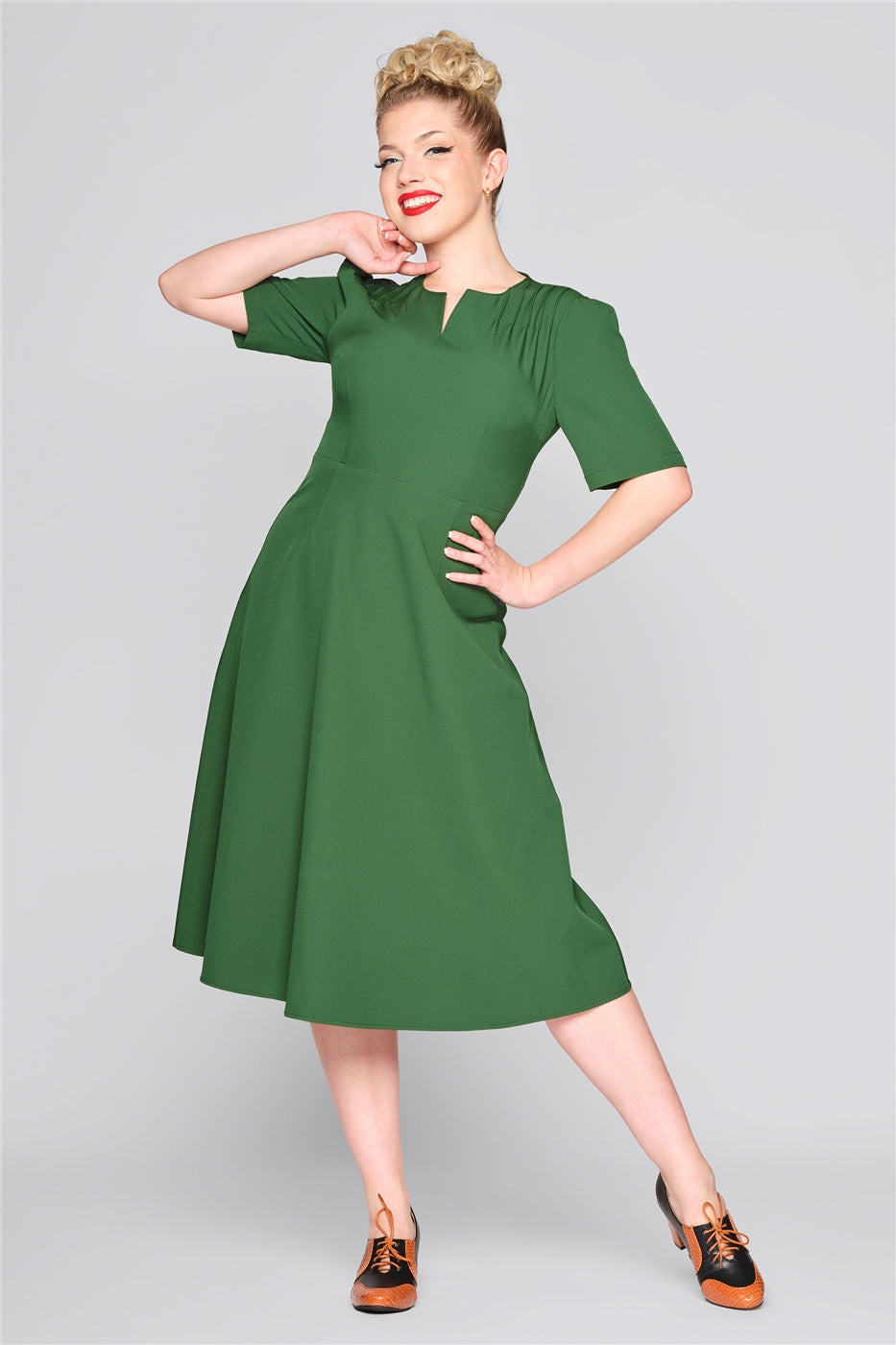 Arya Vintage Kleid grün