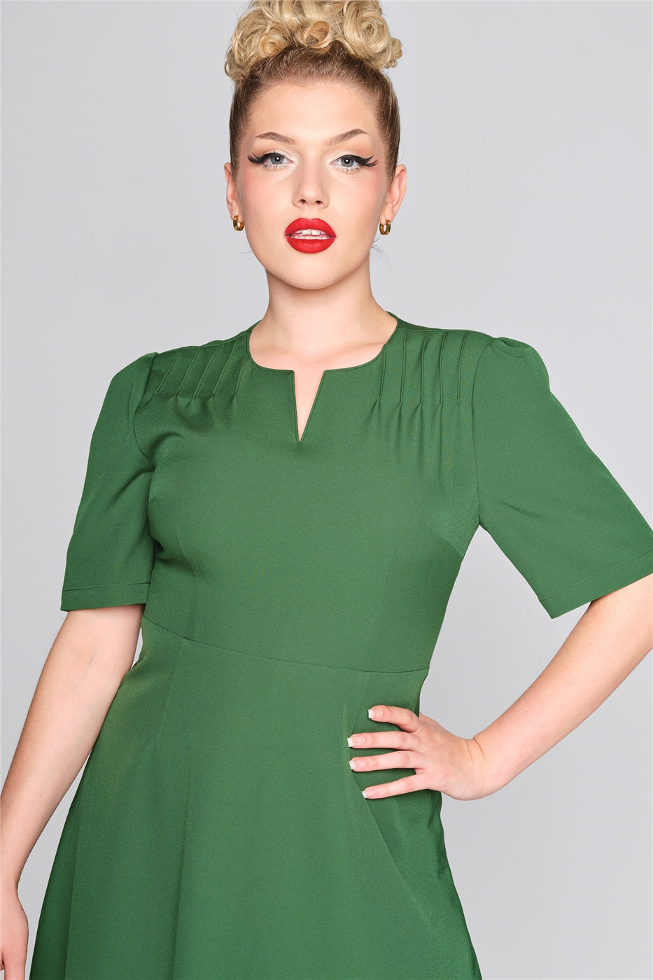 Arya Vintage Kleid grün