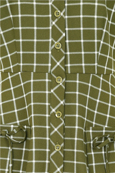 Liza Acres Kleid gürn-kariert