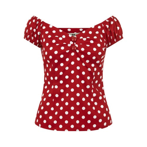 Dolores Top Polka rot