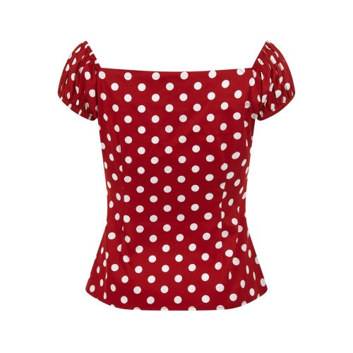 Dolores Top Polka rot