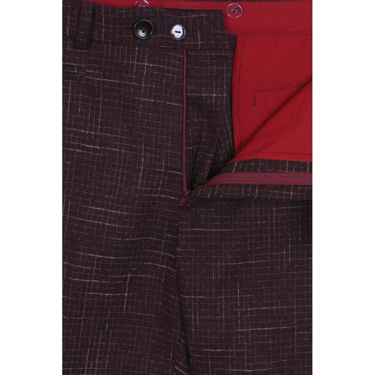 Bobby Crosshatch 40s Hose burgundy
