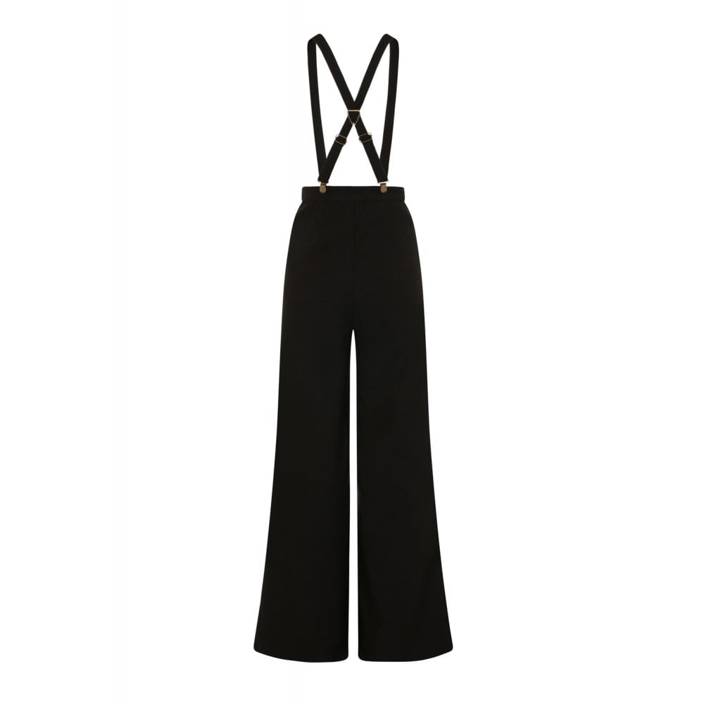 Glinda Plain 40s Trousers schwarz und navy