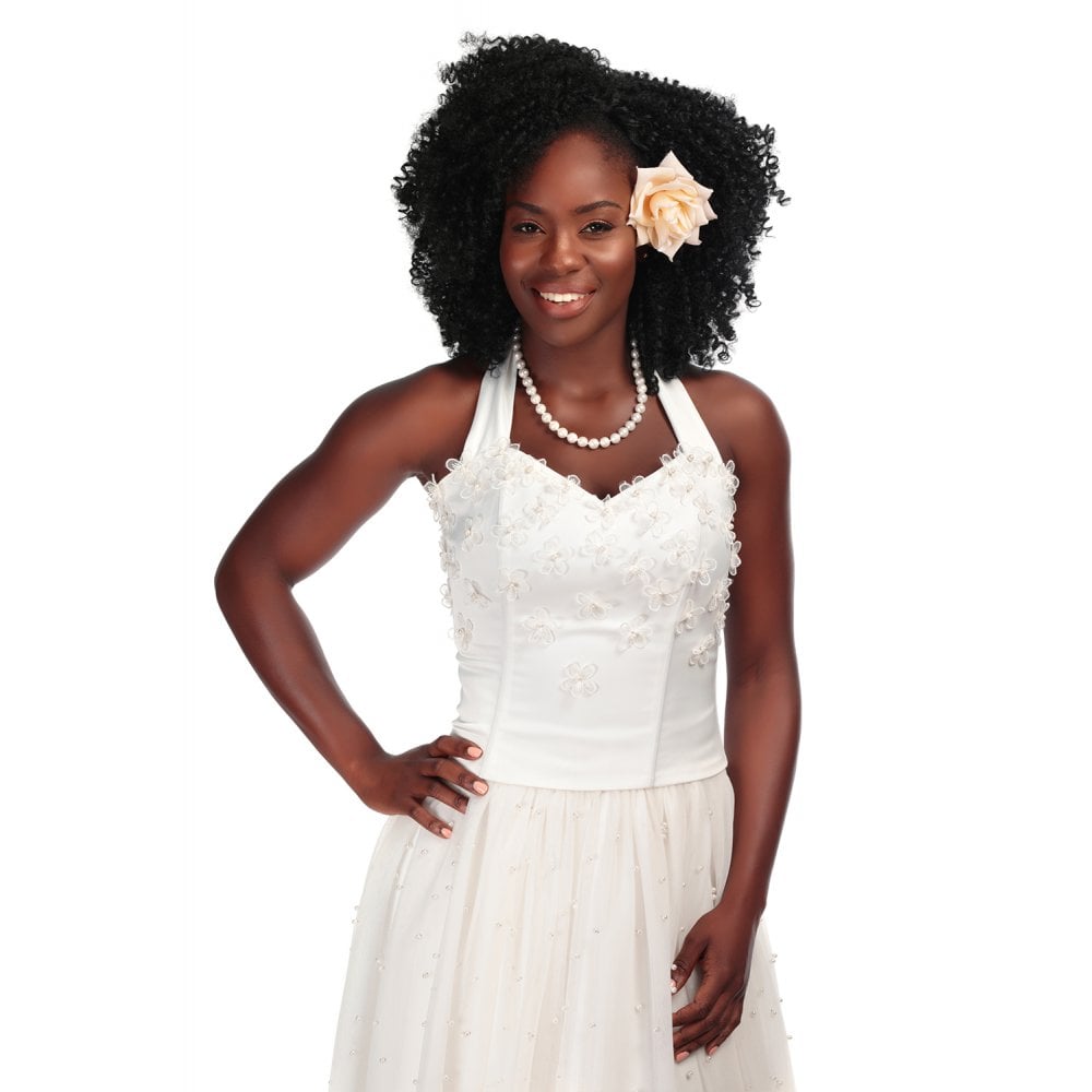 Vintage Occasion Wedding-Korsagen-Top ivory