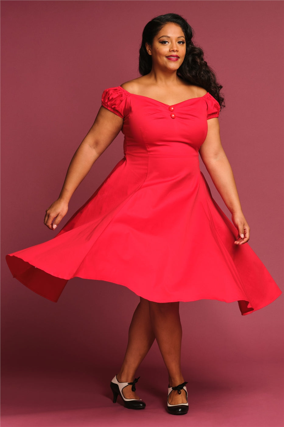 Dolores Classic Kleid in rot
