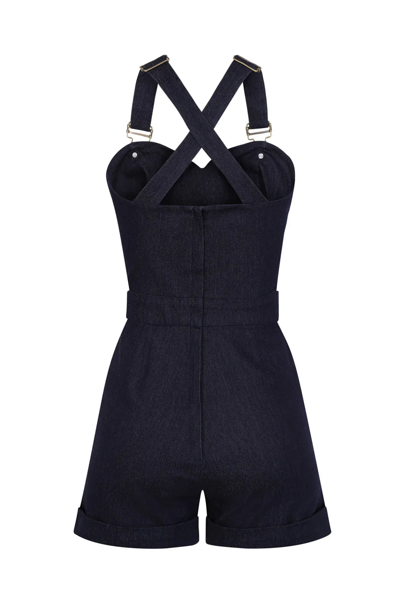 Willow Playsuit Denim schwarz