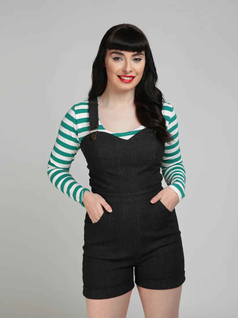 Willow Playsuit Denim schwarz