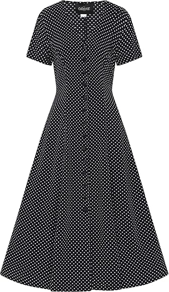 Rilay Polka Kleid nachtblau