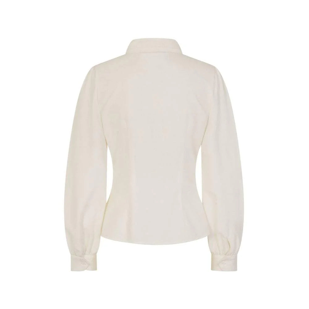 Beccy 40s Vintage Bluse ivory