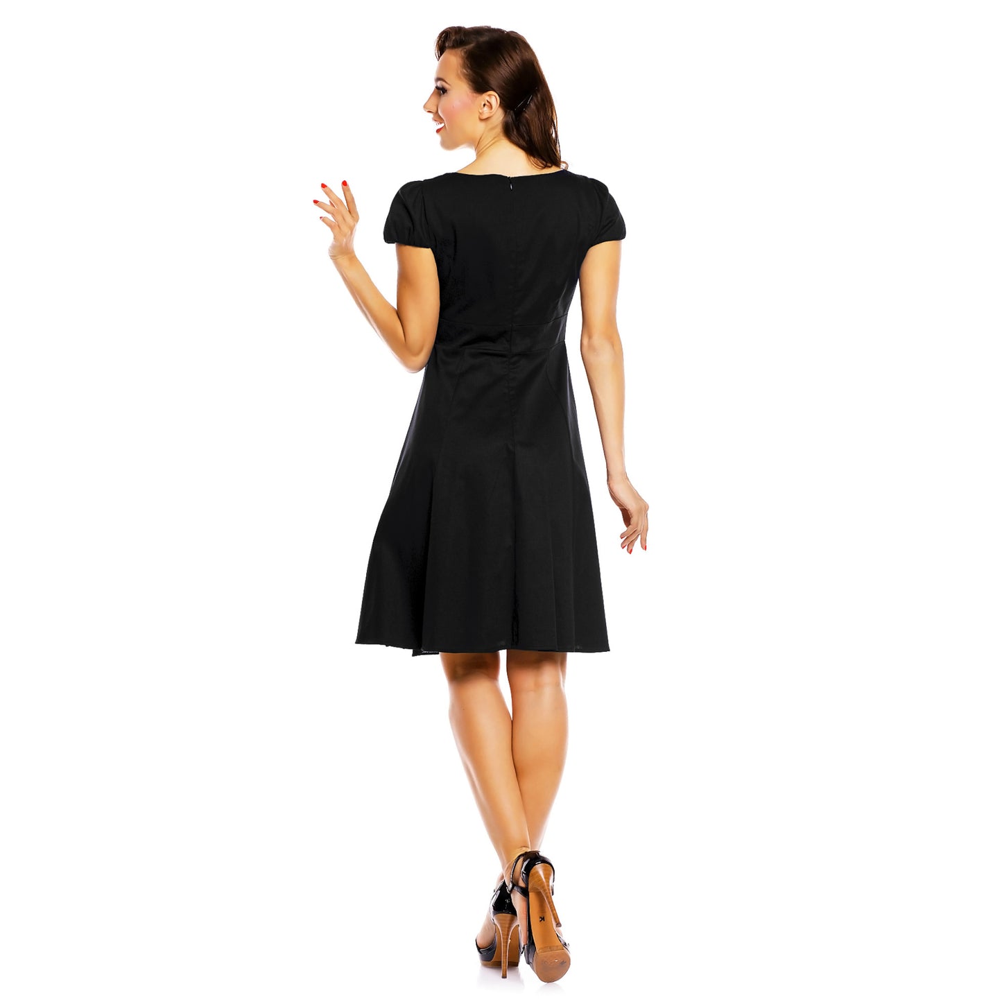 Claudia Kleid in uni schwarz