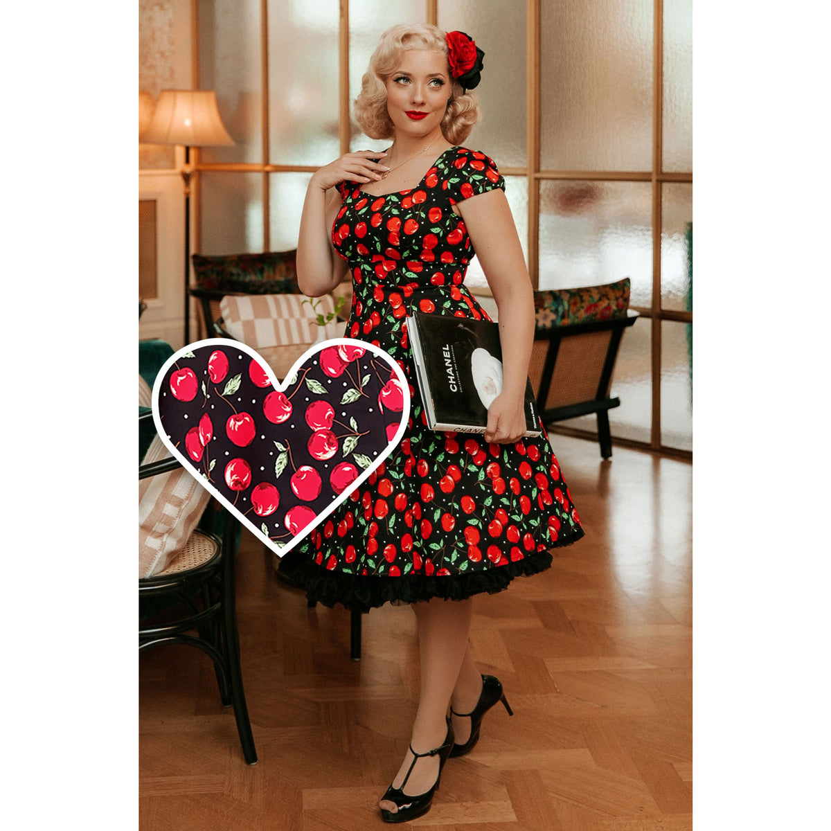 Cherry Claudia Dress Kirschenkleid