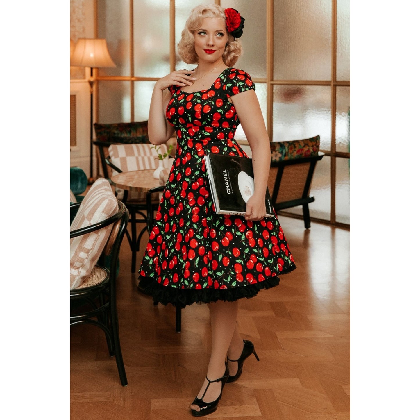 Cherry Claudia Dress Kirschenkleid