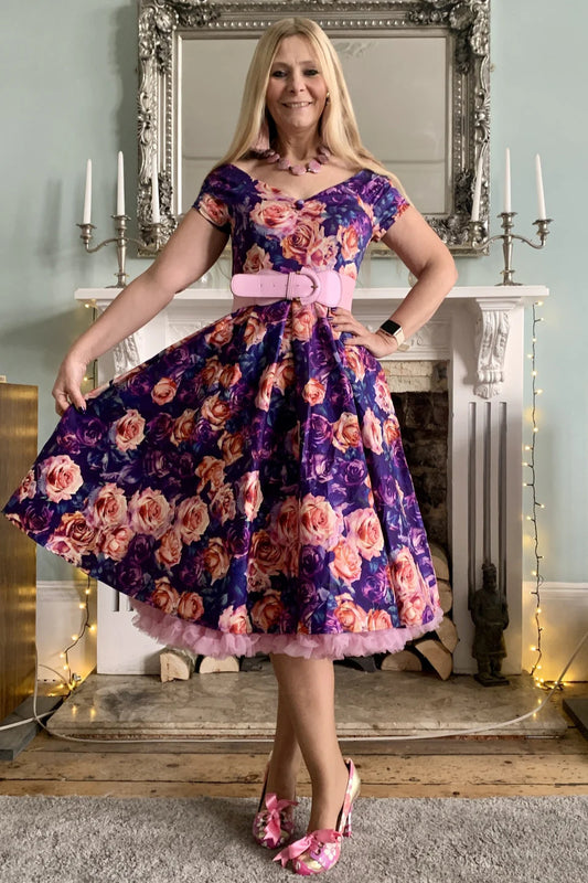 Pink Roses Lily Kleid