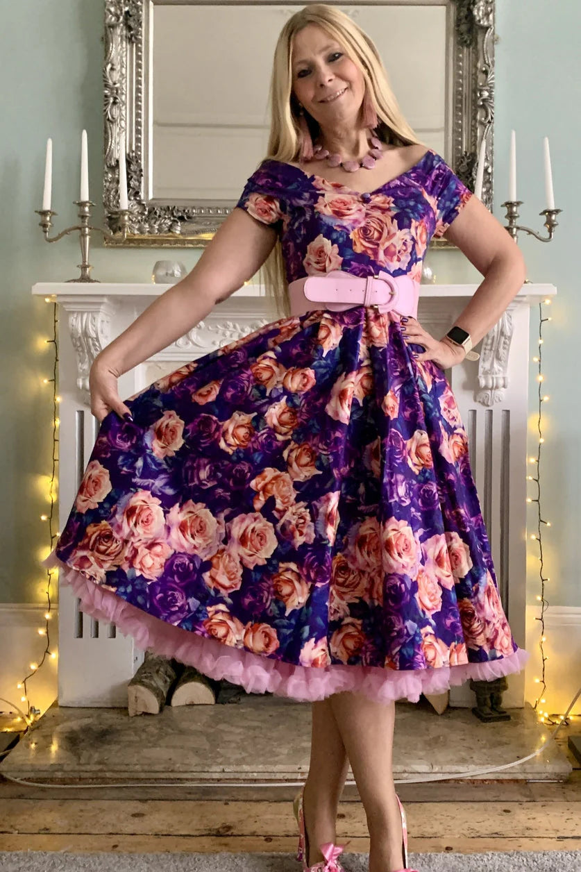 Pink Roses Lily Kleid
