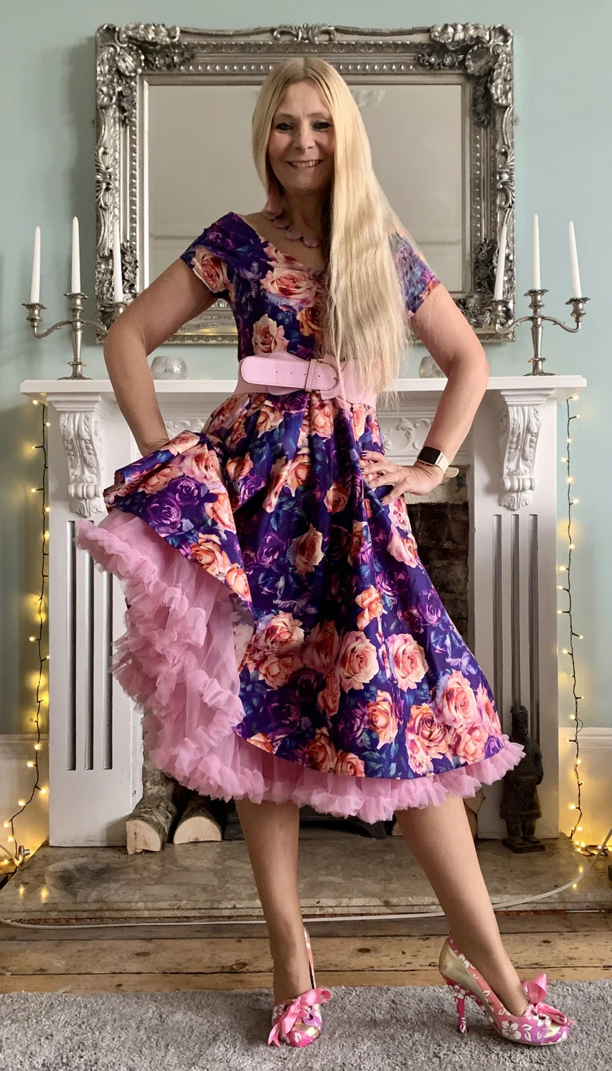 Pink Roses Lily Kleid