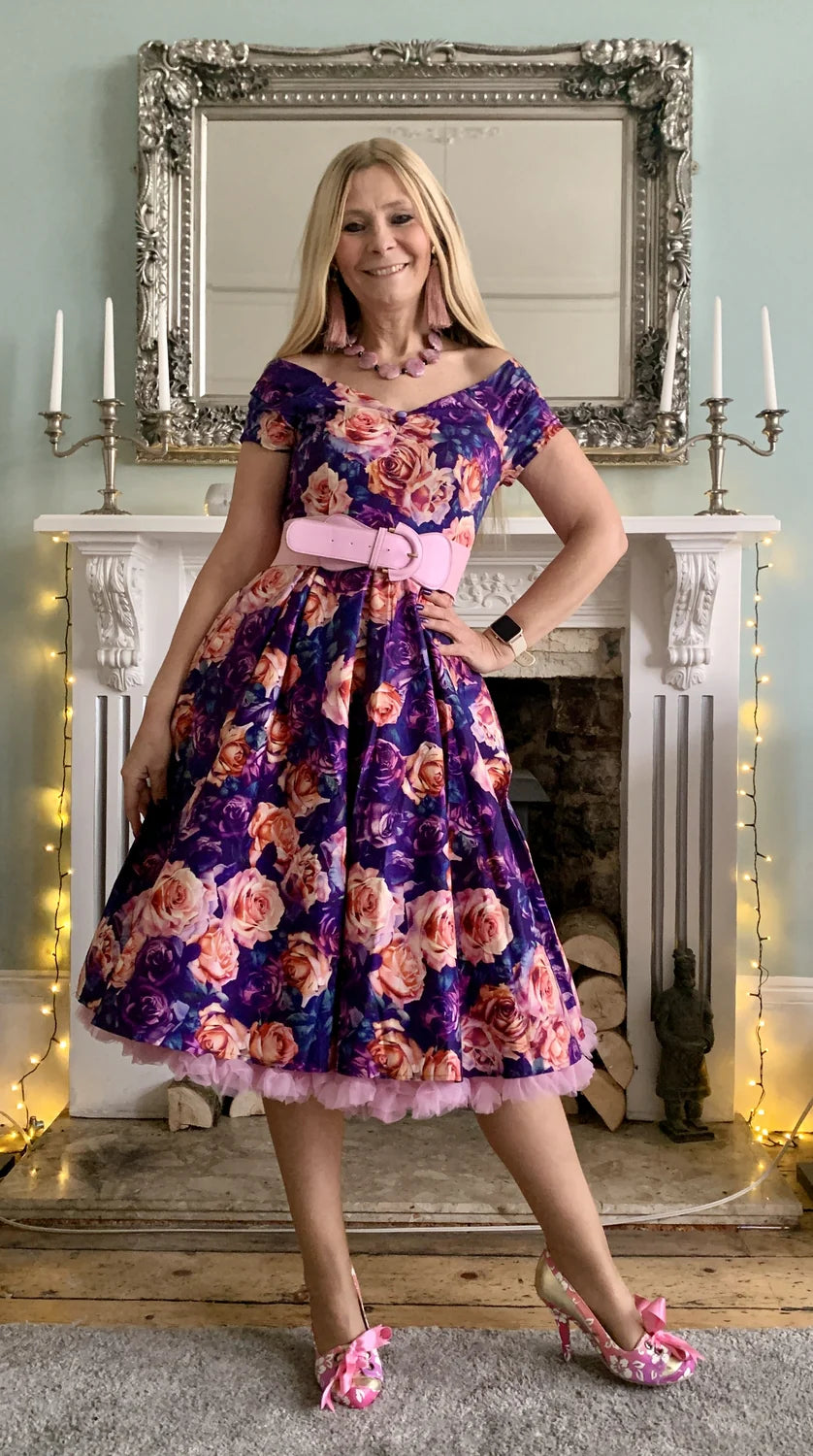 Pink Roses Lily Kleid