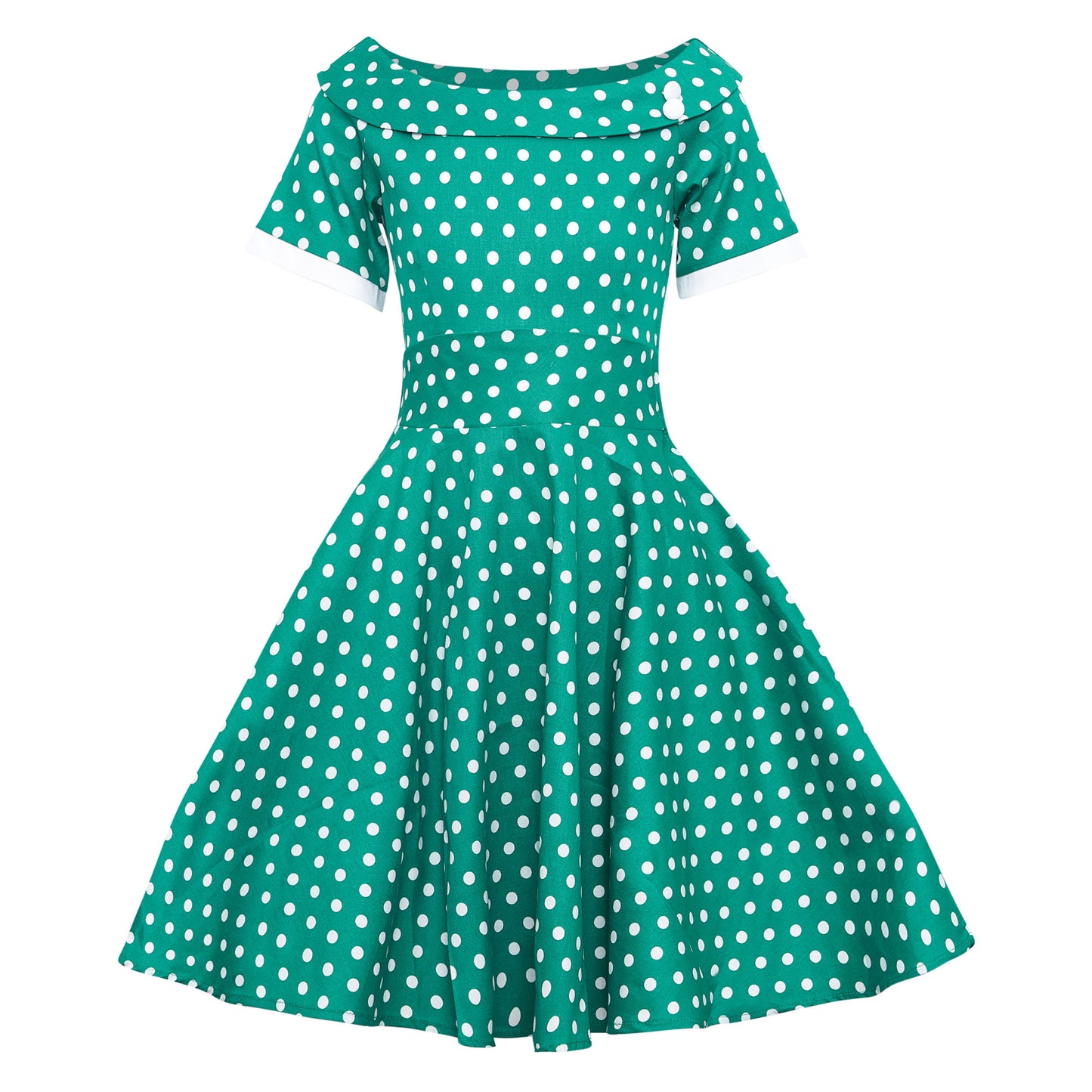 Kids Darlene Polka Kleid grün