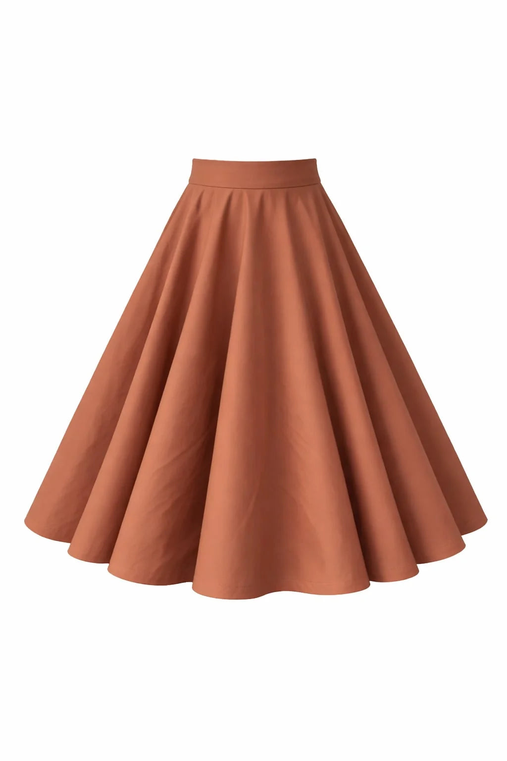 Maisie Skirt – brauner Vintage-Tellerrock mit Taschen