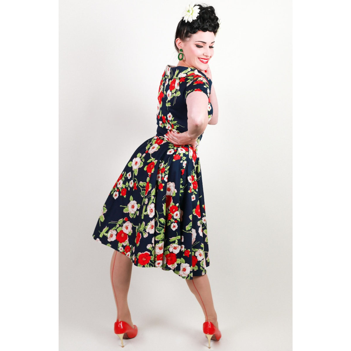 Retro Floral Darlene Dress