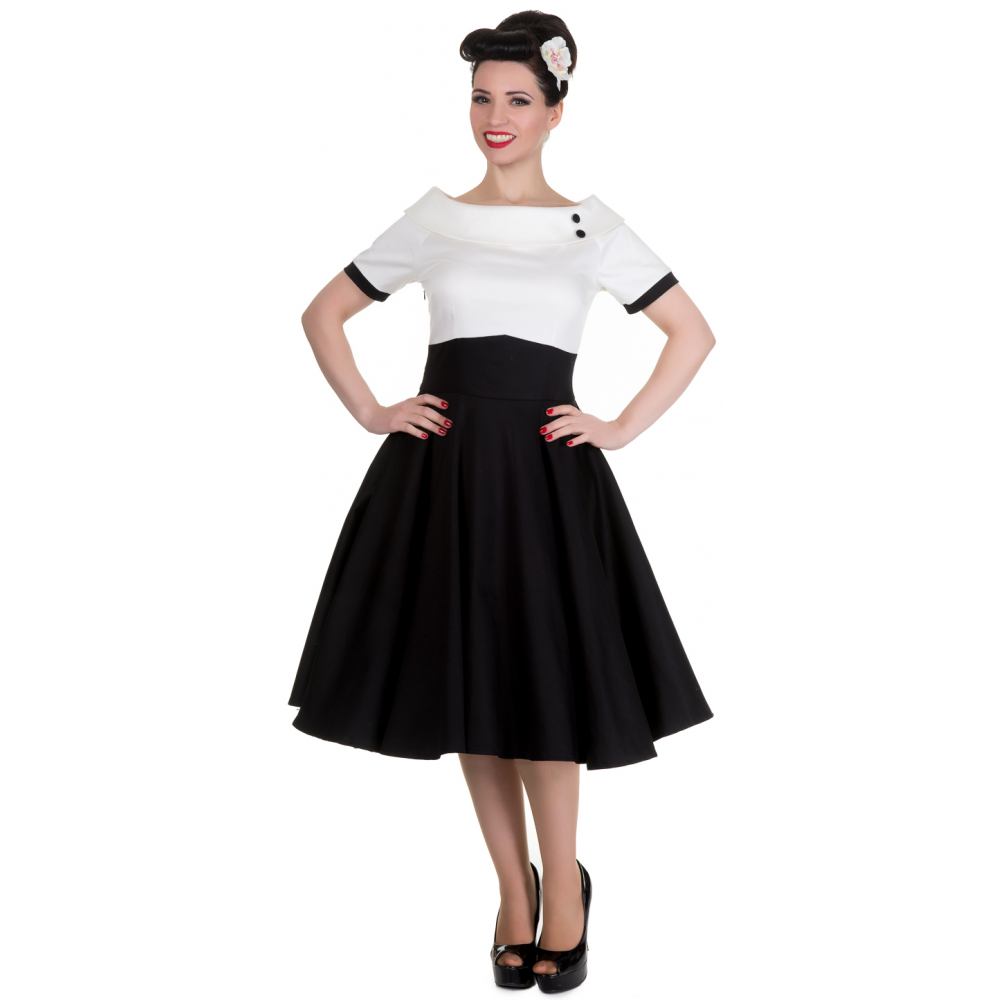 White & Black Darlene Dress