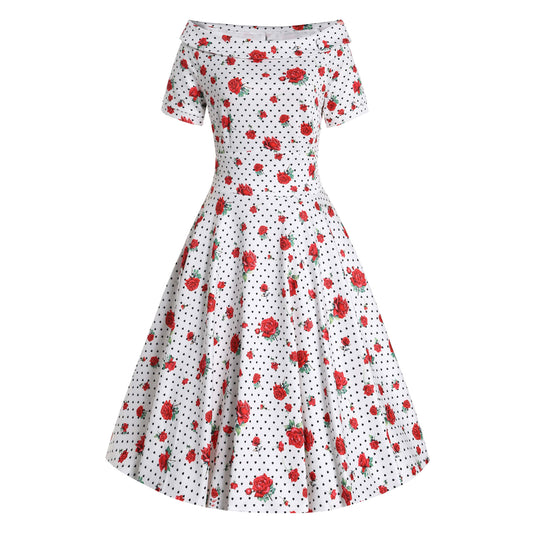 Red Roses & Black Hearts Darlene Dress