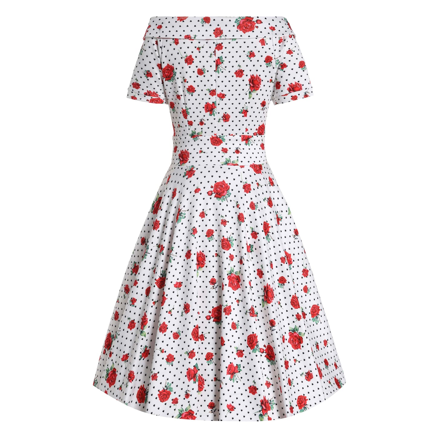 Red Roses & Black Hearts Darlene Dress