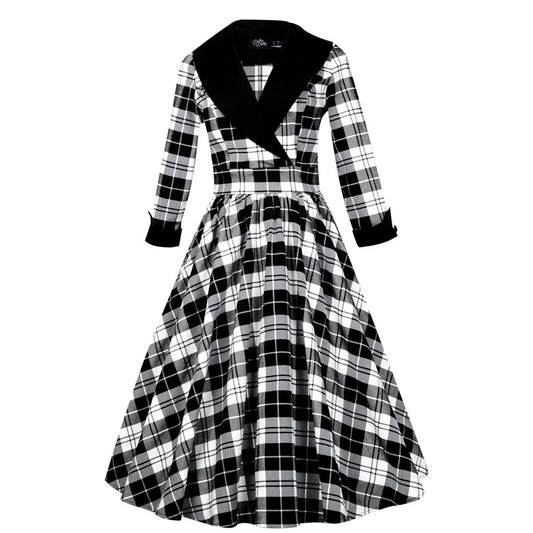 Tiffany Kleid Tartan schwarz