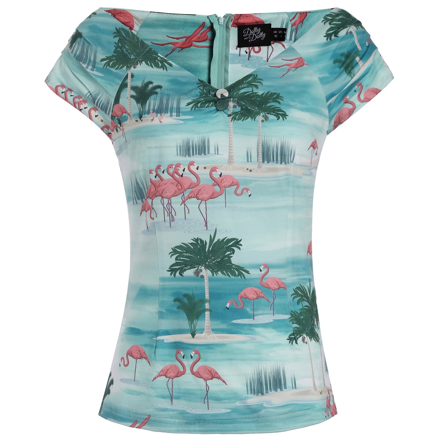 Island Flamingo Top pastell