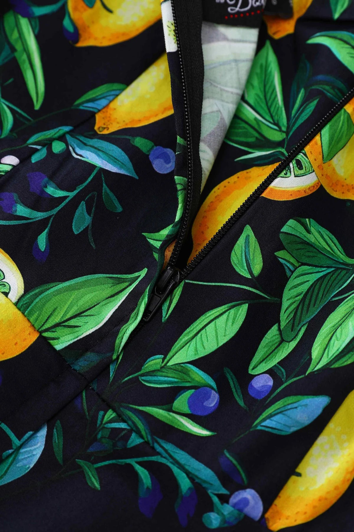 Daisy Lemon Dress - Neckholder Kleid mit Zitronen