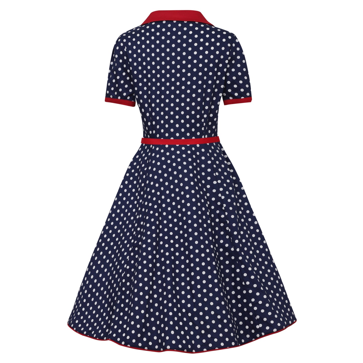 Penelope Polka Dor Kleid navy