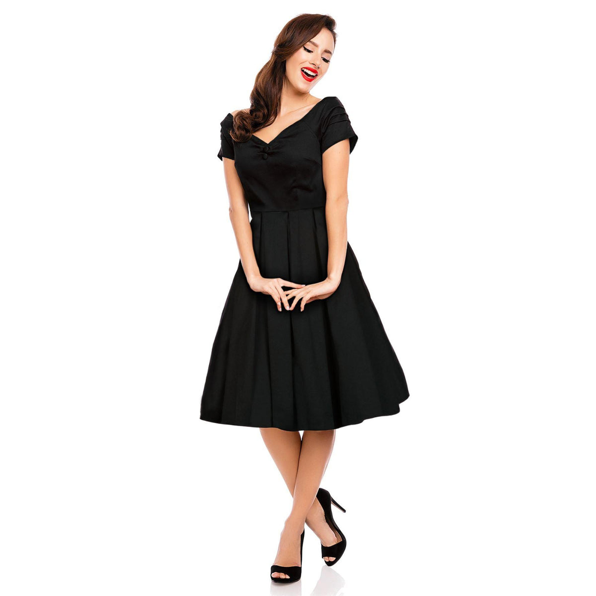 Lily Off Shoulder Dress uni black