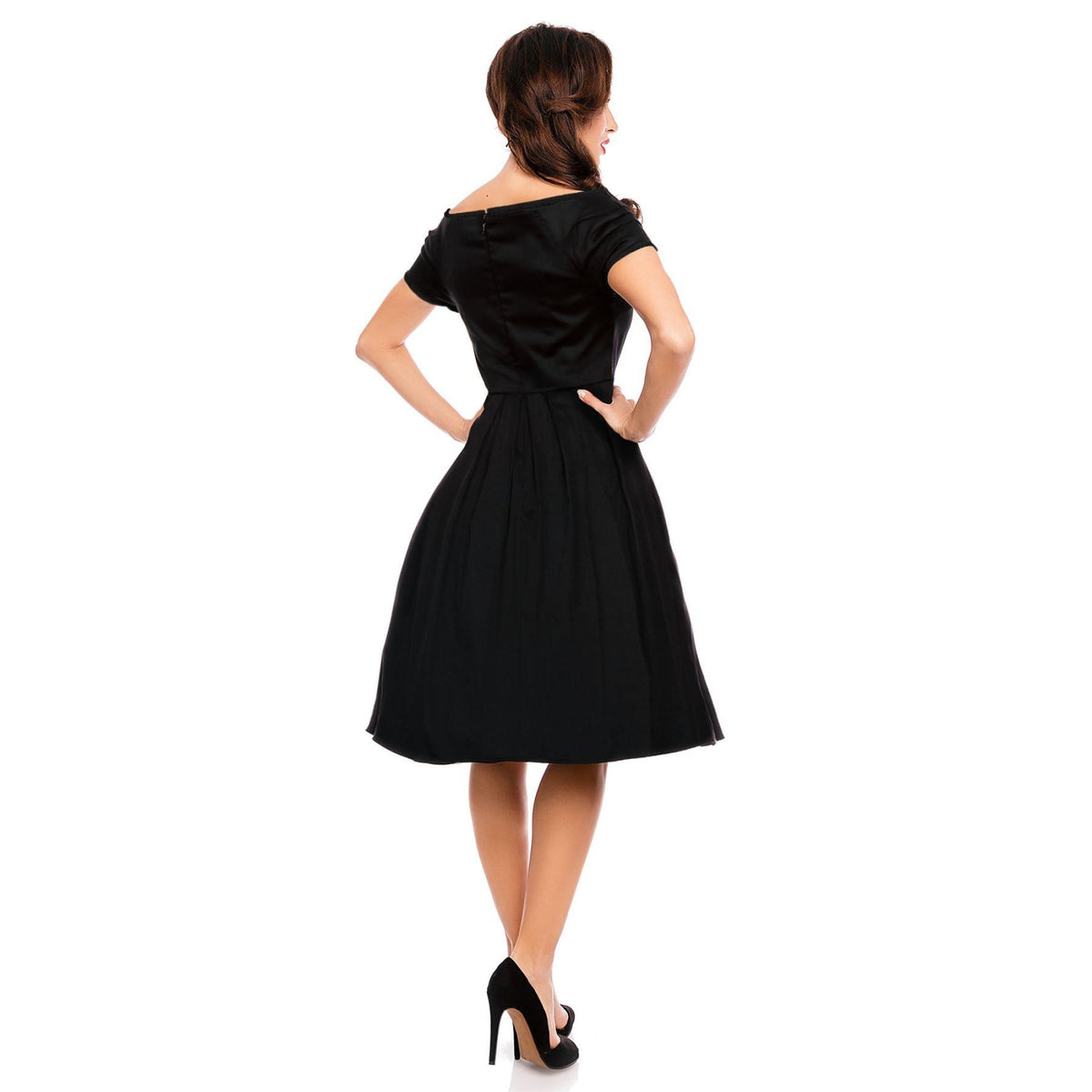 Lily Off Shoulder Dress uni black