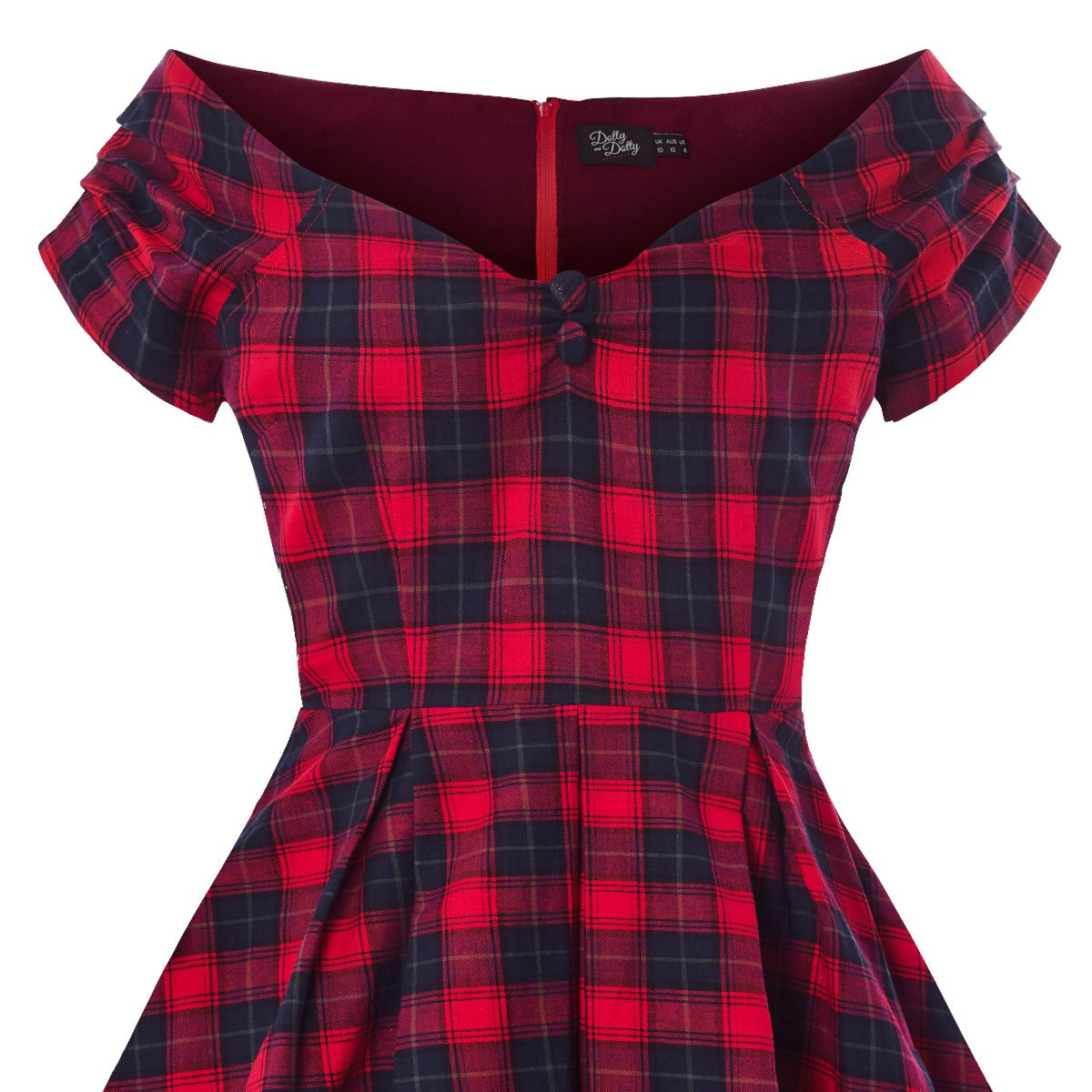 Red Tartan Lily Kleid