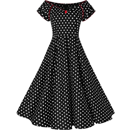Black Polka Lily Dress