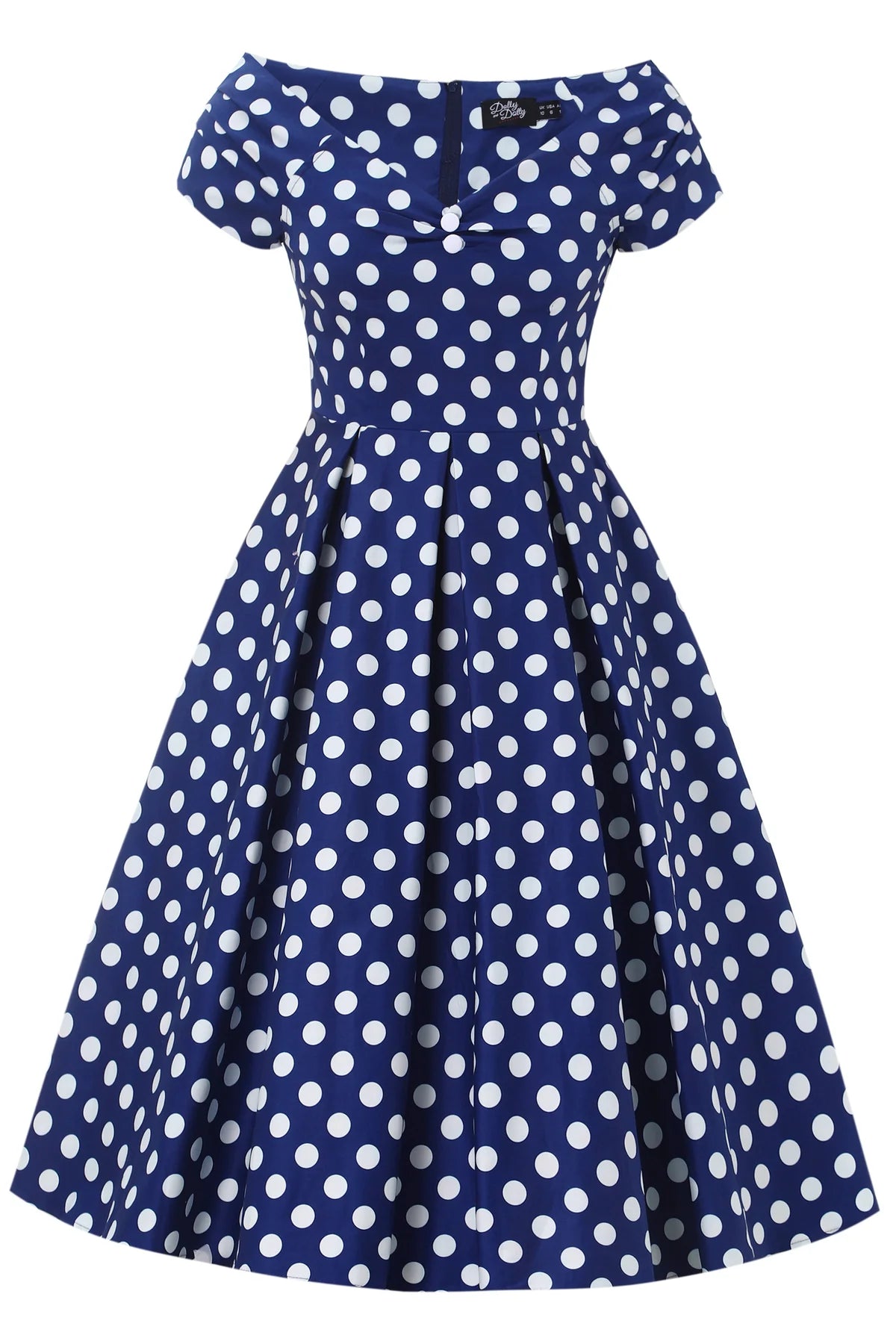 Lily Kleid in navy mit weiĂźen Punkten
